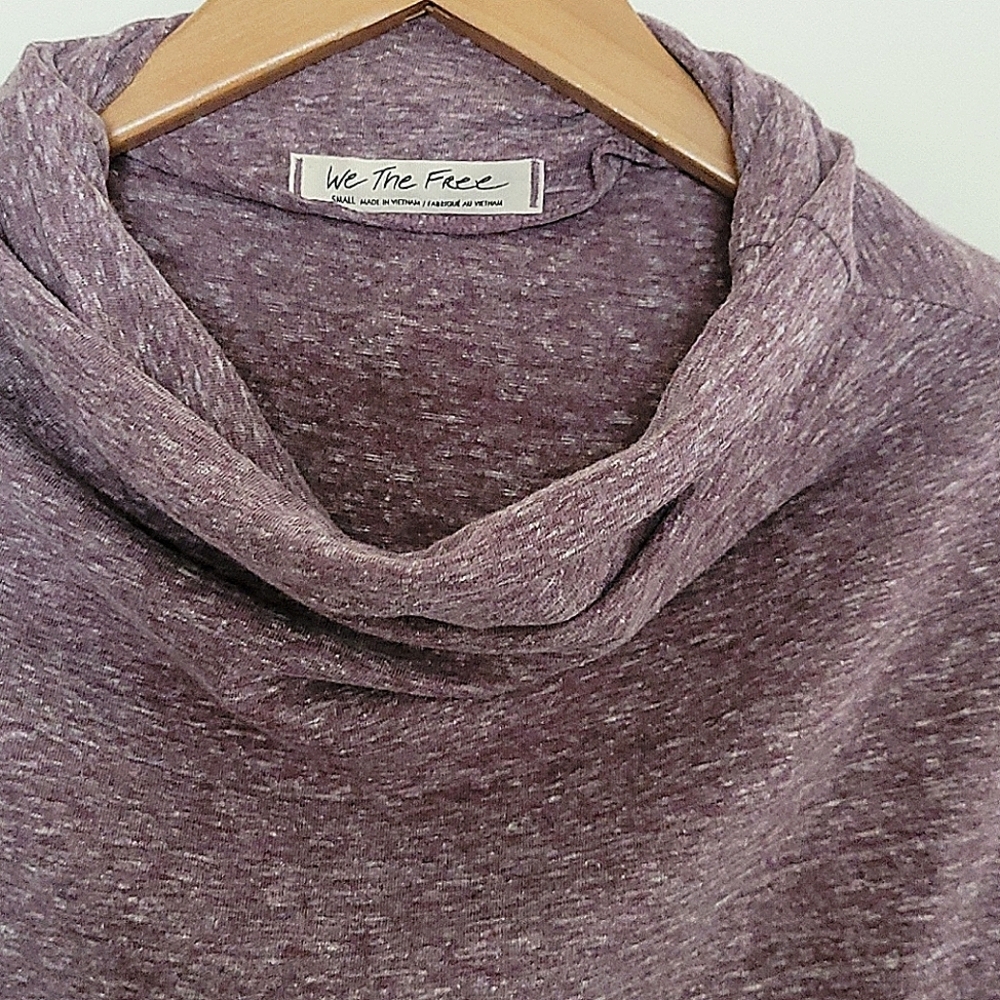 We The Free purple cowl neck tunic top - Picture 6 of 6